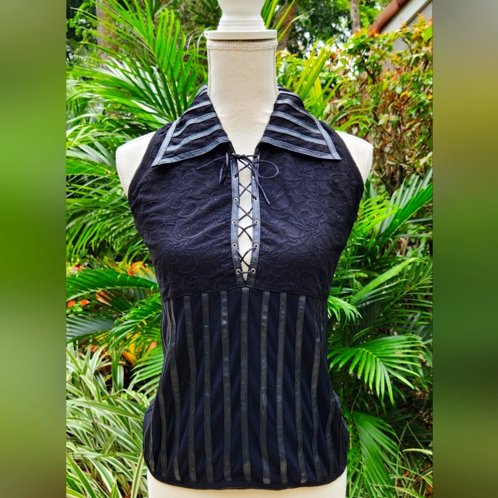 Mesmerize Black Lace Top